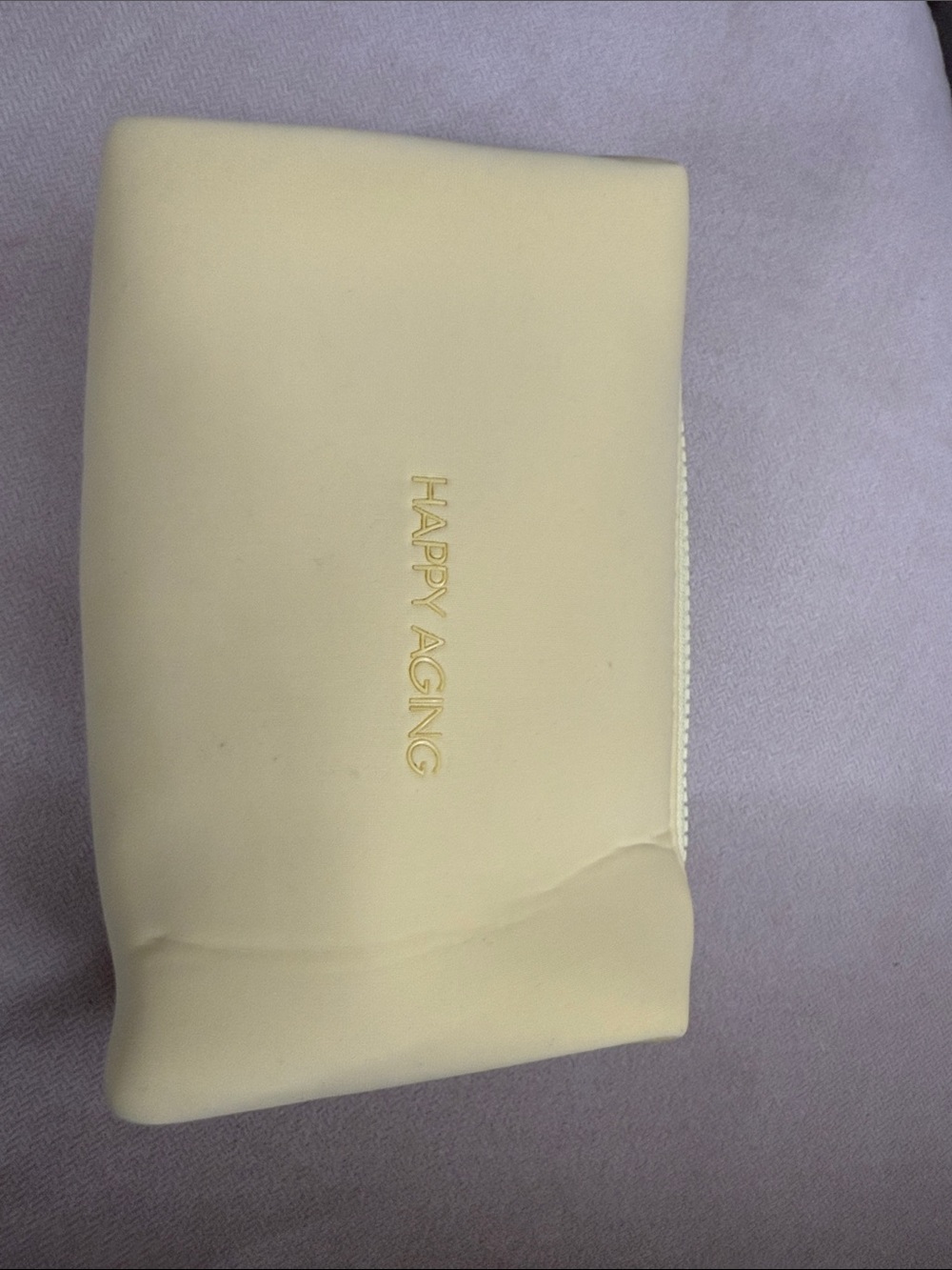 Happy Aging Pale Yellow Pouch